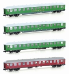 Hobbytrain H22203 - N 4-tlg. Personenwagenset Scharnow der DB; Ep. IIIb - Set 2